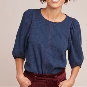 SOLD New Anthropologie Karnes Structured Top Navy